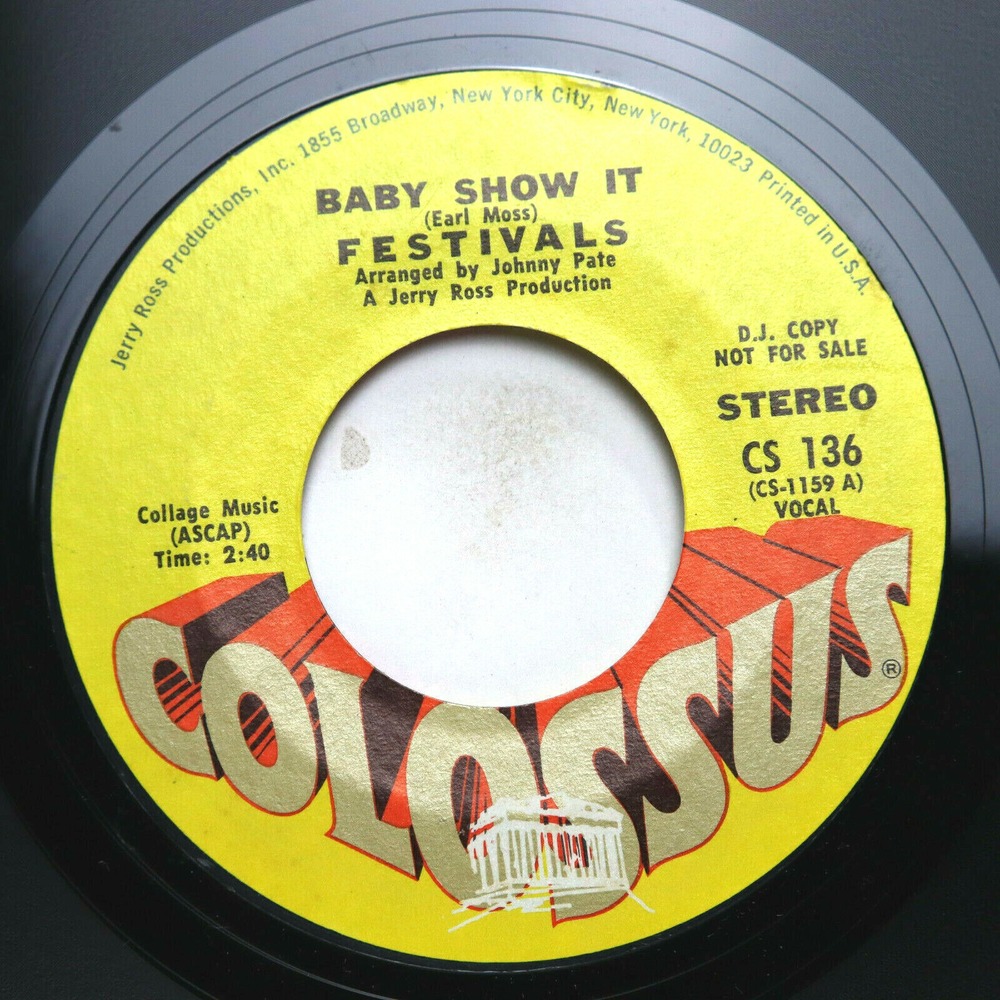 FESTIVALS - BABY SHOW IT (PROMO) - SOUL 45